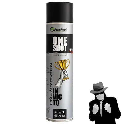 Perfumowany odświeżacz powietrza Freshtek ONE SHOT - Invicto 600ml