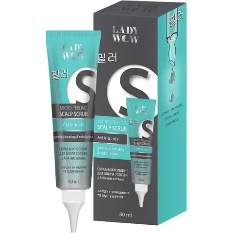 Mikropeeling do skóry głowy Aha Lady Wow z kwasami 80ml