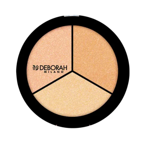 Rozświetlacz do twarzy DEBORAH trio highlighter palette 5g