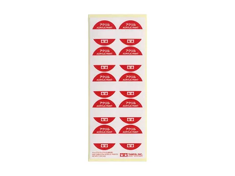 Cap Labels (for Acrylic Paints) Tamiya 87197