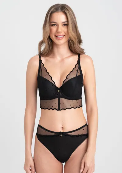 Samanta - Biustonosz Melania A475 czarny push-up 65E