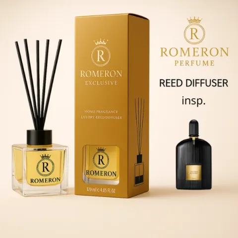 Patyczki zapachowe ROMERON EXCLUSIVE BLACK ORCHID Home Fragrance Luxury Reed Diffuser 120ml