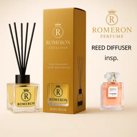 Patyczki zapachowe ROMERON EXCLUSIVE COCO MADAM Home Fragrance Luxury Reed Diffuser 120ml