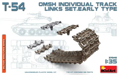 T-54 Omsh Individual Track Links Set. Early Type 1:35 MiniArt 37046