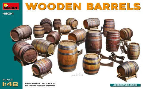 Wooden Barrels 1:48 MiniArt 49014