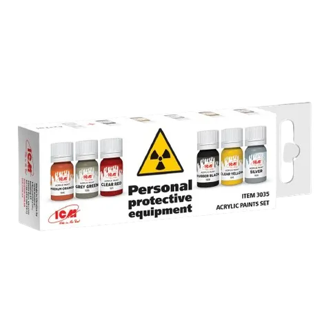 Acrylic paints set Personal protective equipment ICM 3035