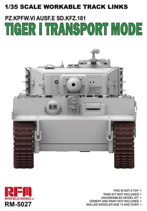 Workable Track Links for Tiger I Transport Mode 1:35 Rye Field Model 5027