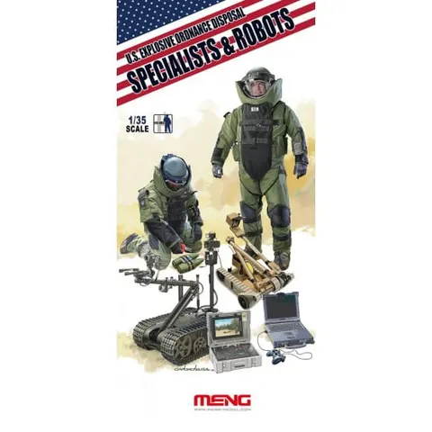 US EXPLOSIVE ORDNANCE DISPOSAL SPECIALISTS and ROBOTS 1:35 Meng HS003