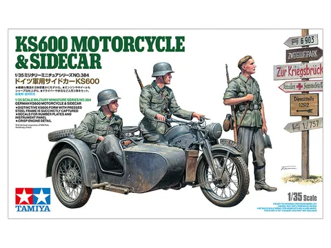 KS600 Motorcycle and Sidecar 1:35 Tamiya 35384