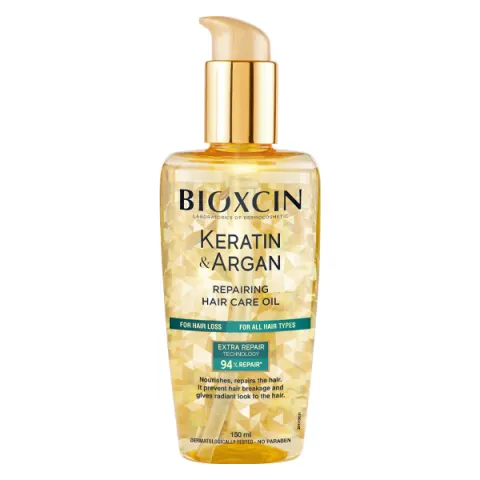 Bioxcin regenerujący olejek do pielęgnacji włosów Keratin&Argan 150ml