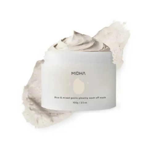 MIDHA Rice & mixed grains glowing wash off mask maseczka do twarzy z ryżem i zbożami 100ml