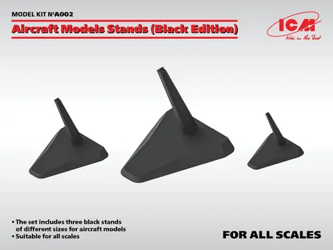 Stojaki na modele samolotów (Edycja Czarna) ICM A002