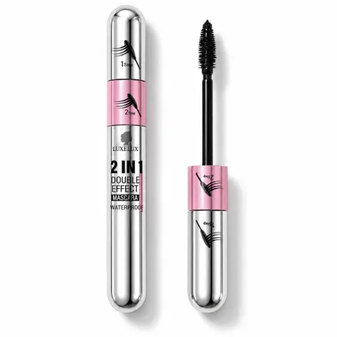 Luxelux Double Effect 2 in 1 wodoodporny tusz do rzęs 10ml