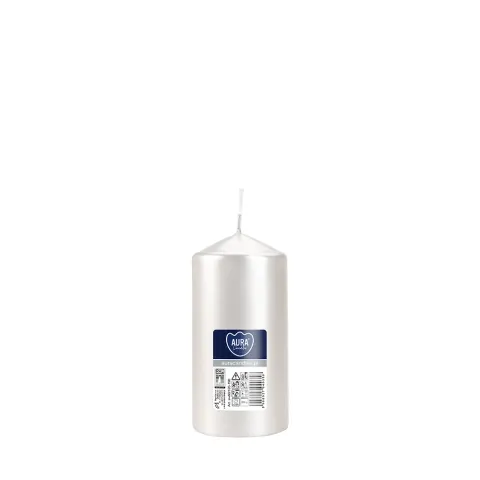 Świeca walec perłowa biel sw60/120-190