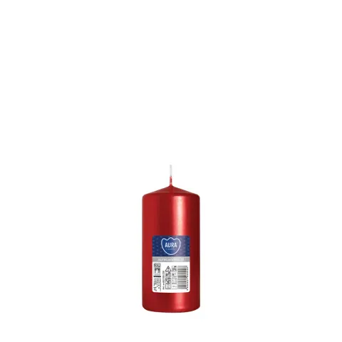 Świeca walec czerwony metalik sw50/100-230