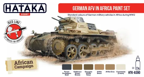 Zestaw farb German AFV in Africa 6x17ml Hataka AS90