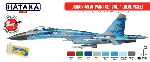 Zestaw farb Ukrainian AF paint set vol. 1 (Blue Pixel) 8x17ml Hataka AS96
