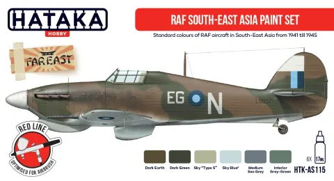 Zestaw farb RAF South-East Asia 6x17ml Hataka AS115