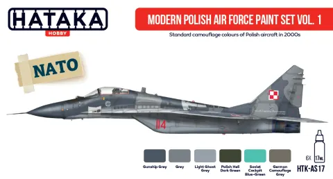 Zestaw farb Modern Polish Air Force Paint Set Vol. 1 6x17ml Hataka AS17