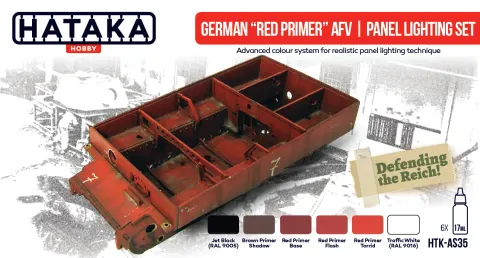 Zestaw farb German "Red Primer" AFV | Panel Lighting Set 6x17ml Hataka AS35
