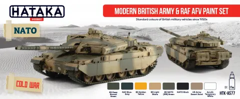 Zestaw farb Modern British Army & RAF AFV 8x17ml Hataka AS77
