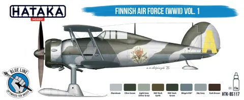 Zestaw farb Finnish Air Force (WWII) Vol. 1 8x17ml Hataka BS117