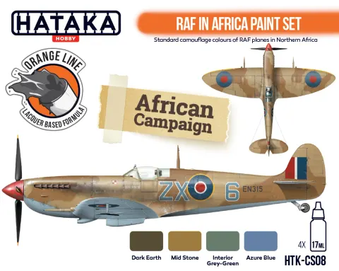 Zestaw farb RAF in Africa 4x17ml Hataka CS08