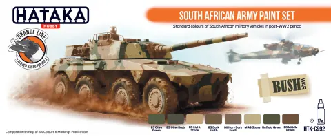 Zestaw farb South African Army paint set 8x17ml Hataka CS92
