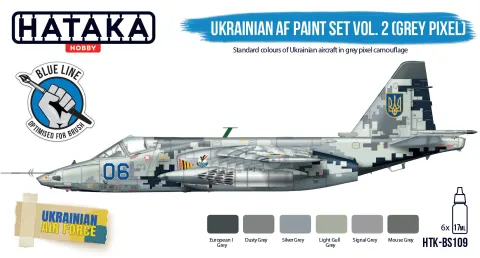 Zestaw farb Ukrainian AF Paint Set Vol. 2 (Grey Pixel) 6x17ml Hataka BS109