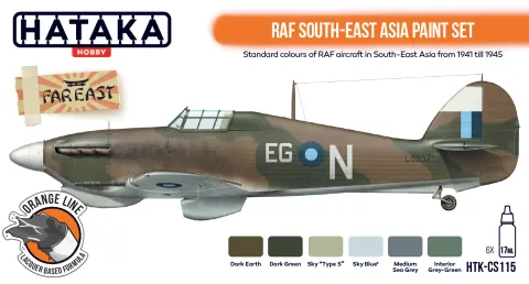 Zestaw farb RAF South-East Asia 6x17ml Hataka CS115