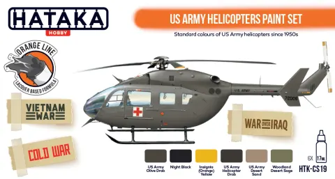 Zestaw farb US Army Helicopters 6x17ml Hataka CS19