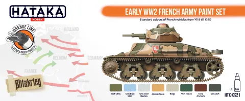 Zestaw farb Early WW2 French Army Paint Set 8x17ml Hataka CS21