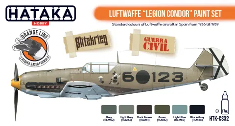 Zestaw farb Luftwaffe „Legion Condor” 6x17ml Hataka CS32