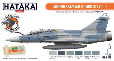 Zestaw farb Modern Brazilian AF paint set vol. 2 6x17ml Hataka CS78