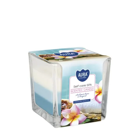 Świeca zapachowa trójkolorowa Self Care SPA snk80-363 Aura