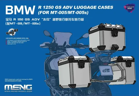 BMW R 1250 GS ADV - kufry bagażowe 1:9 Meng SPS091S