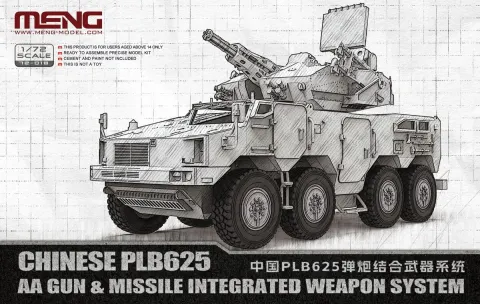 Chiński system przeciwlotniczy PLB625 1:72 Meng 72018
