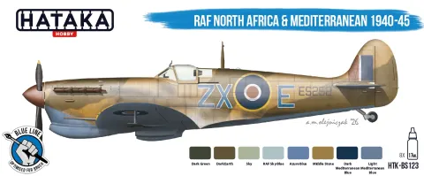 Zestaw farb RAF North Africa & Mediterranean 1940-45 8x17ml Hataka BS123