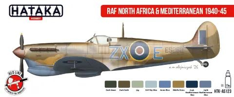 Zestaw farb RAF North Africa & Mediterranean 1940-45 8x17ml Hataka AS123