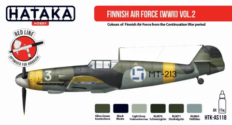 Zestaw farb Finnish Air Force (WWII) Vol. 2 6x17ml Hataka AS118
