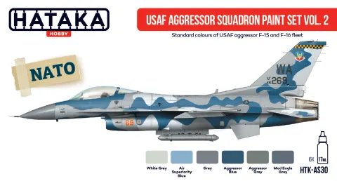 Zestaw farb USAF Aggressor Squadron, tom 2 6x17ml Hataka AS30