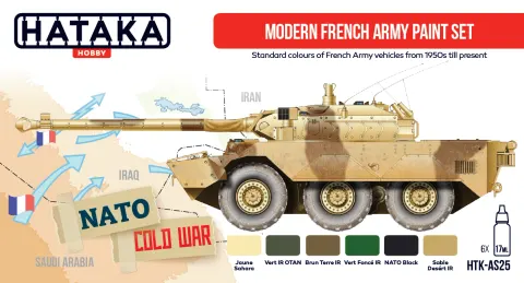 Zestaw farb Modern French Army 6x17ml Hataka AS25
