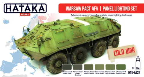 Zestaw farb Warsaw Pact AFV - oświetlanie paneli 6x17ml Hataka AS24