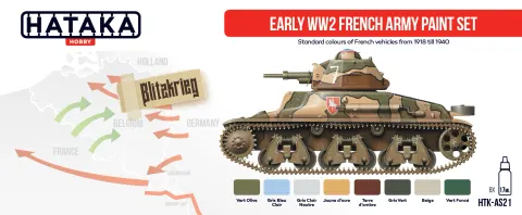 Zestaw farb Early WW2 French Army 8x17ml Hataka AS21