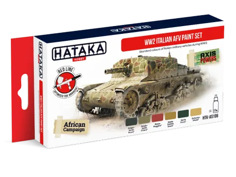 Zestaw farb WW2 Italian AFV 6x17ml Hataka AS106