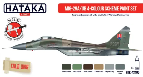 Zestaw farb MiG-29A/UB 6x17ml Hataka AS105