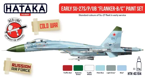 Zestaw farb Early Su-27S/P/UB „Flanker-B/C” 6x17ml Hataka AS104
