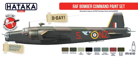 Zestaw farb RAF Bomber Command 8x17ml Hataka AS102
