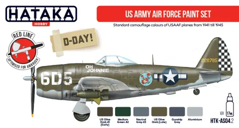 Zestaw farb US Army Air Force 6x17ml Hataka AS04.2