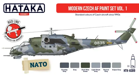 Zestaw farb Modern Czech AF paint set vol. 1 6x17ml Hataka AS89